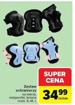 Carrefour Zestaw ochraniaczy na łokcie nadgarstki kolana rozm. S oferta