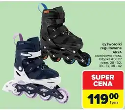 Carrefour Łyżworolki regulowane Arya aluminiowa płoza łożyska ABEC7 rozm. 38-42 oferta