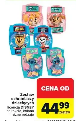 Carrefour Zestaw ochraniaczy dziecięcych licencja Disney na łokcie kolana oferta