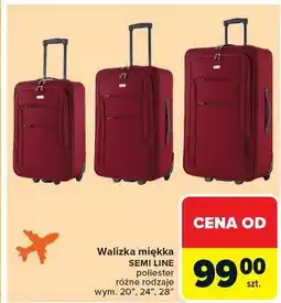 Carrefour Walizka miękka Semi Line poliester wym. 28 oferta