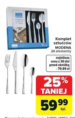 Carrefour Komplet sztućców Modena 24 elementy oferta