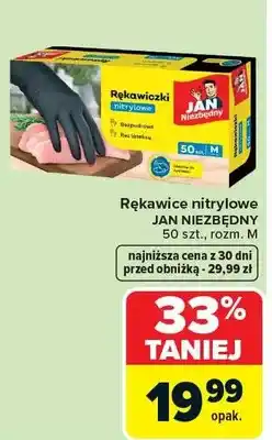 Carrefour Rękawice nitrylowe Jan Niezbędny 50szt. rozm. M oferta
