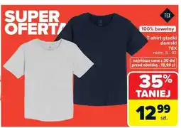 Carrefour T-shirt gładki damski Tex rozm. S-XL oferta