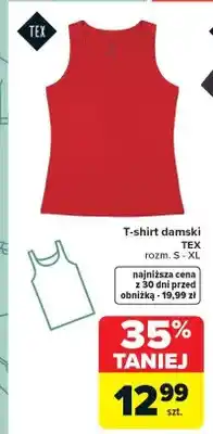 Carrefour T-shirt damski Tex czerwony rozm. S-XL oferta