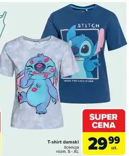 Carrefour T-shirt damski licencja Stitch rozm. S-XL oferta