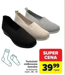 Carrefour Tenisówki siatkowane damskie na koturnie rozm. 36-41 oferta