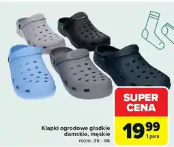 Carrefour Klapki ogrodowe gładkie damskie męskie rozm. 36-46 oferta