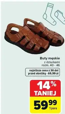 Carrefour Buty męskie z dziurkami rozm. 40-46 oferta