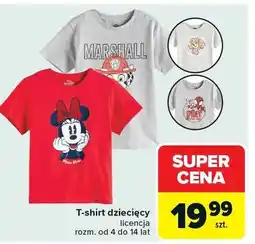 Carrefour T-shirt dziecięcy licencja rozm. od 4 do 14 lat oferta