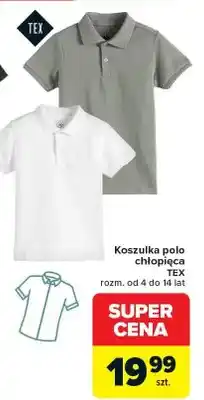 Carrefour Koszulka polo chłopięca TEX rozm. od 4 do 14 lat oferta