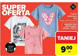 Carrefour T-shirt dziecięcy TEX rozm. od 4 do 14 lat oferta