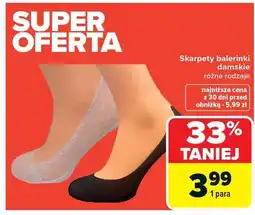 Carrefour Skarpety balerinki damskie oferta