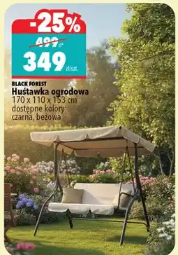 Biedronka Huśtawka ogrodowa Black Forest 170x110x153cm beżowa oferta