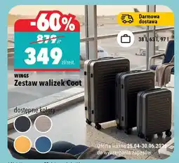 Biedronka Zestaw walizek Coot Wings oferta