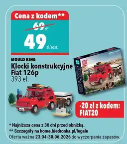 Biedronka Klocki konstrukcyjne Fiat 126p Mould King 393el oferta