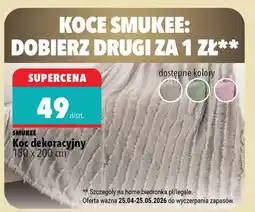 Biedronka Koc dekoracyjny Smukee 150x200cm oferta