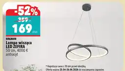 Biedronka Lampa wisząca Goldlux LED Zefira 50cm 4000K antracyt oferta