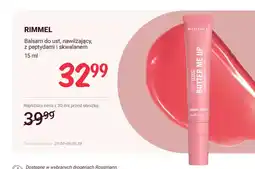 Rossmann Balsam do ust Rimmel Oh My Gloss Butter Me Up nawilżający z peptydami i skwalanem oferta