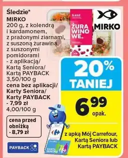 Carrefour Śledzie z kolendrą i kardamonem Mirko oferta