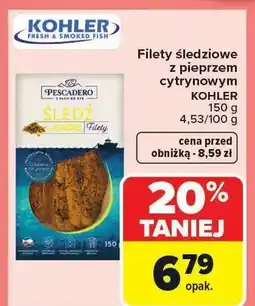 Carrefour Filety śledziowe z pieprzem cytrynowym Kohler Pescadero oferta