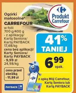 Carrefour Ogórki małosolne Carrefour w folii oferta