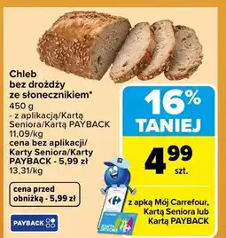 Carrefour Chleb bez drożdży ze słonecznikiem Carrefour oferta