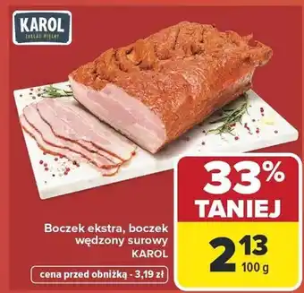 Boczek ekstra wędzony surowy Karol
