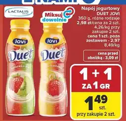 Carrefour Napój jogurtowy Duet Jovi o smaku malin-truskawka oferta