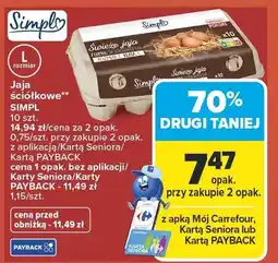Carrefour Jaja ściółkowe Simpl rozmiar L oferta