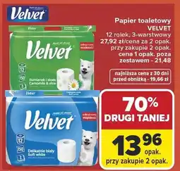 Carrefour Papier toaletowy Velvet 3-warstwowy oferta
