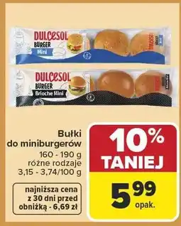 Carrefour Bułki do miniburgerów Dulcesol Brioche Mini oferta