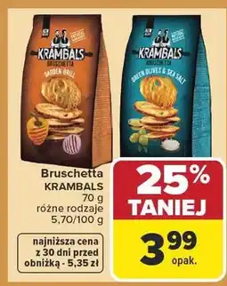 Carrefour Bruschetta Krambals Green Olives & Sea Salt oferta