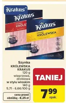 Carrefour Szynka Królewska Krakus w stylu włoskim oferta