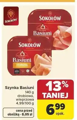 Carrefour Szynka Basiuni wieprzowa Sokołów oferta