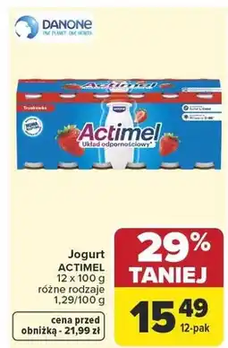 Carrefour Jogurt Actimel truskawkowy oferta