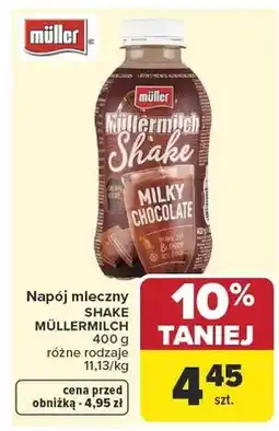 Carrefour Napój mleczny Shake Müllermilch Müller oferta
