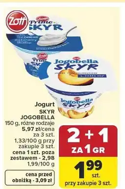 Carrefour Jogurt Skyr naturalny Zott Primo oferta