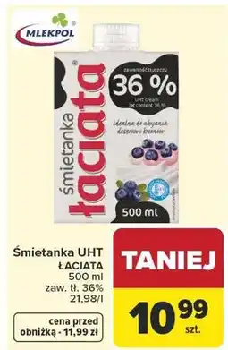 Carrefour Śmietanka UHT Łaciata 36% oferta