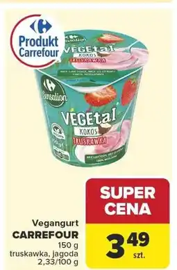 Carrefour Vegangurt Carrefour Sensation VEGEtal kokos truskawka oferta