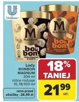 Carrefour Lody Bonbon White Chocolate & Cookies Magnum oferta