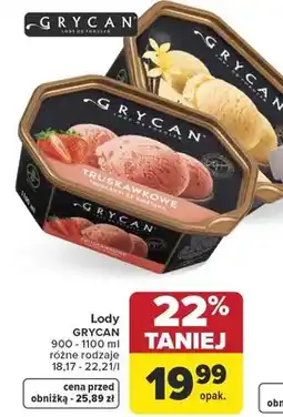Carrefour Lody truskawkowe Grycan oferta