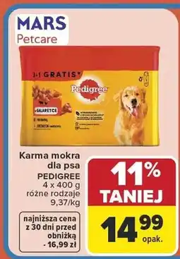 Carrefour Karma mokra dla psa Pedigree w galarecie oferta