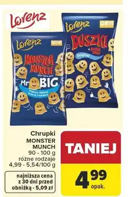 Carrefour Chrupki Monster Munch Mr Big Lorenz oferta