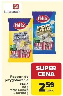 Carrefour Popcorn do przygotowania Felix o smaku masła oferta