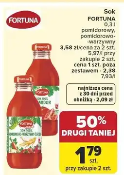 Carrefour Sok pomidorowy Fortuna oferta
