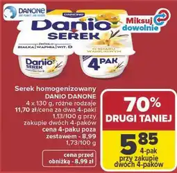 Carrefour Serek homogenizowany DANIO DANONE 4 x 130 g, różne rodzaje oferta