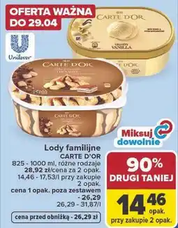 Carrefour Lody familijne CARTE D'OR oferta