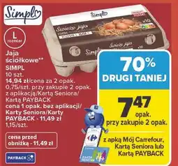 Carrefour Jaja ściółkowe SIMPL 10 szt oferta