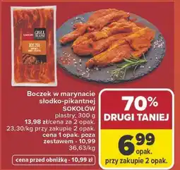 Carrefour Boczek w marynacie słodko-pikantnej SOKOŁÓW plastry oferta