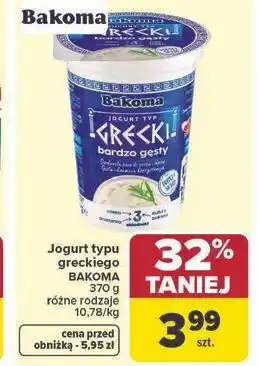 Carrefour Jogurt typu greckiego BAKOMA oferta